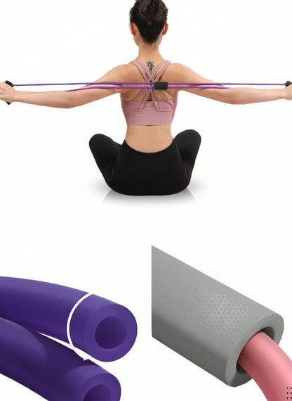 Figure 8 Elastic Band Back Training Elastic Rope Exercise Stretch Rope Training Back Tension Rope Tension Belt Figure 8 Tensioner