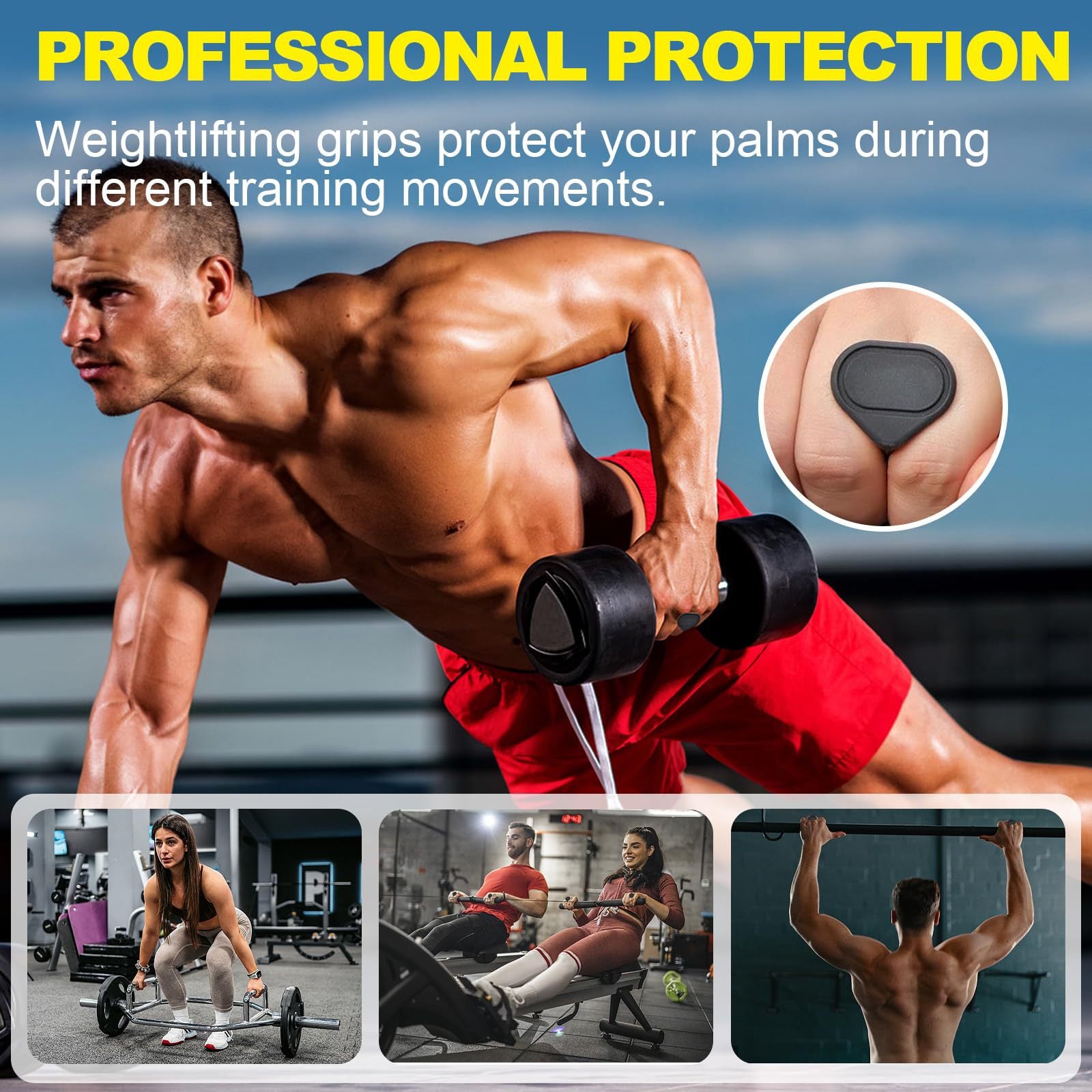 Grip strengthener Fitness Dumbbell Weightlifting Silicone Palm Non-slip Grip Anti-cocoon Grip