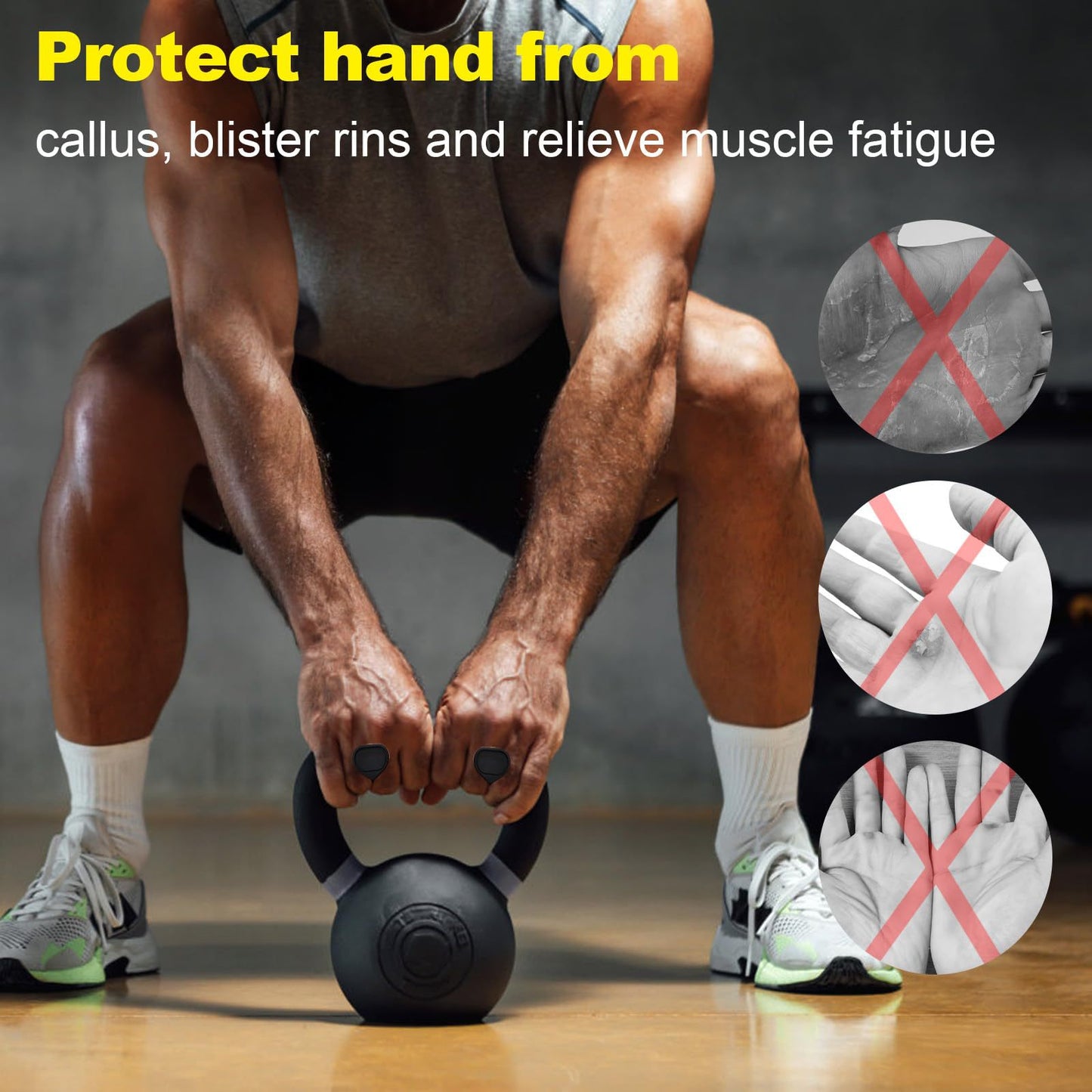 In Stock Gripstrengthener Fitness Dumbbell Weightlifting Silicone Palm Non-slip Grip Anti-cocoon Grip