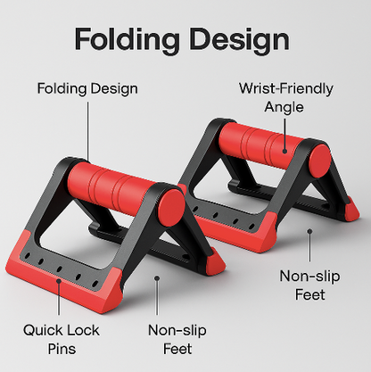 Nylon + TPR + Stainless Steel Push-Up Training Bracket Board