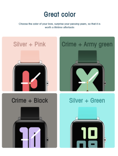 P22 Smartwatch Fitness Running Watch, Bluetooth Pedometer, Fitness Tracker Activity, Compatible with Android / iOS