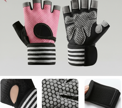 Wear-Resistant Breathable Non-Slip Fitness Gloves, Weightlifting Men's And Women's Half-Finger Gloves