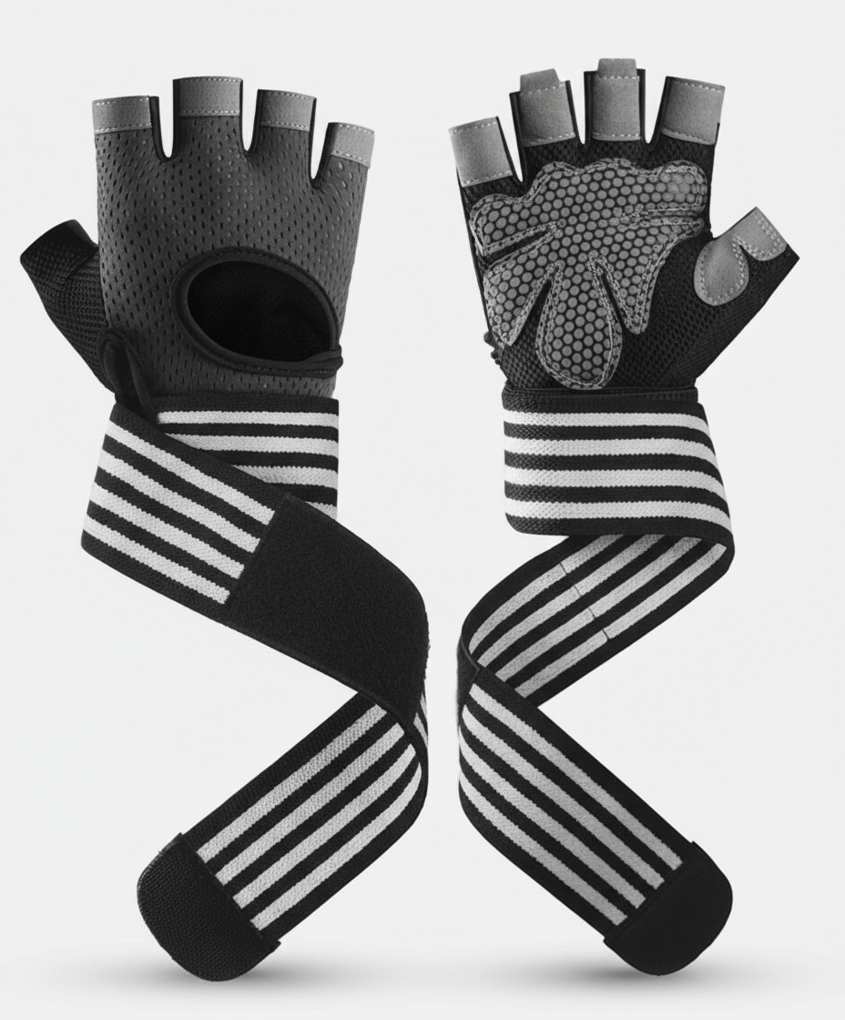 Wear-Resistant Breathable Non-Slip Fitness Gloves, Weightlifting Men's And Women's Half-Finger Gloves