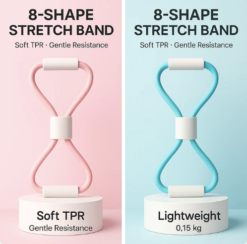 Figure 8 Resistance Band, Chest Expander Stretch Fitness Strap for Full-Body Workouts