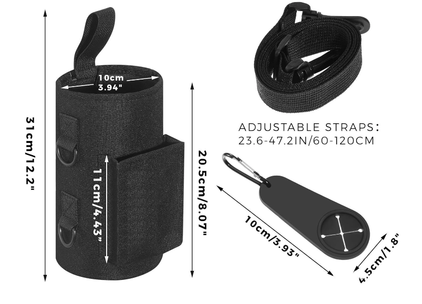 Magnetic Water Bottle Gym Bag for Men & Women