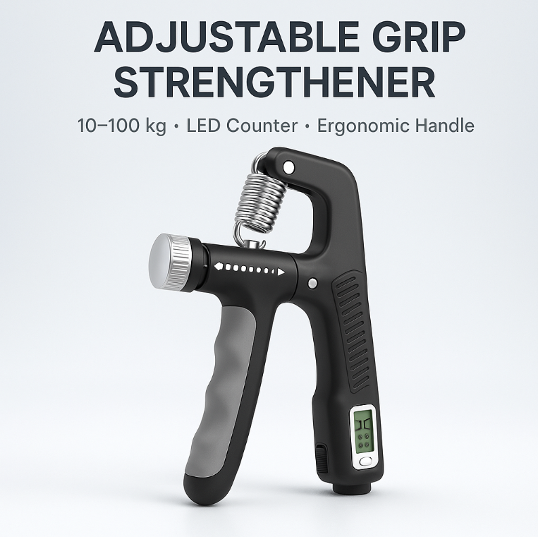 Adjustable Grip Strength Trainer for Rehab, Strength 10-100KG