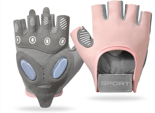 Sports Fitness Non-slip Air Cushion Shock Absorption Half Finger Wear-Resistant Gloves