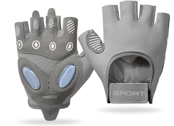 Sports Fitness Non-slip Air Cushion Shock Absorption Half Finger Wear-Resistant Gloves