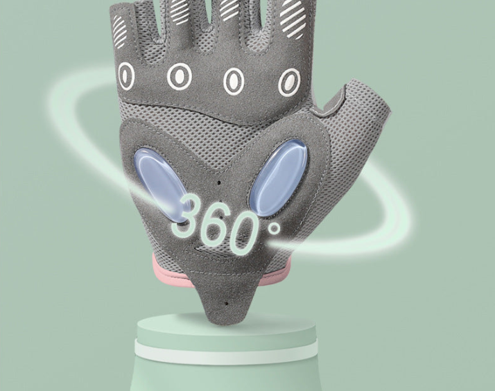 Sports Fitness Non-slip Air Cushion Shock Absorption Half Finger Wear-Resistant Gloves