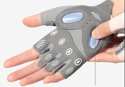 Sports Fitness Non-slip Air Cushion Shock Absorption Half Finger Wear-Resistant Gloves
