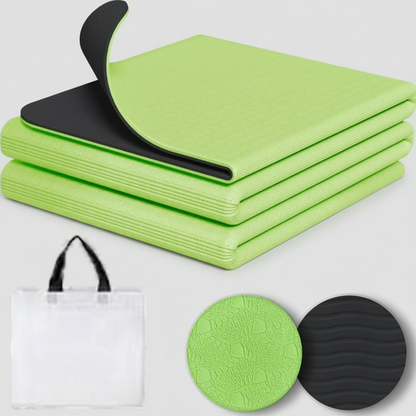 TPE Foldable Yoga Portable Mat Thickened Non-slip Fitness Home Mat - Ideal for Yoga, Pilates, Stretching & Floor Exercises
