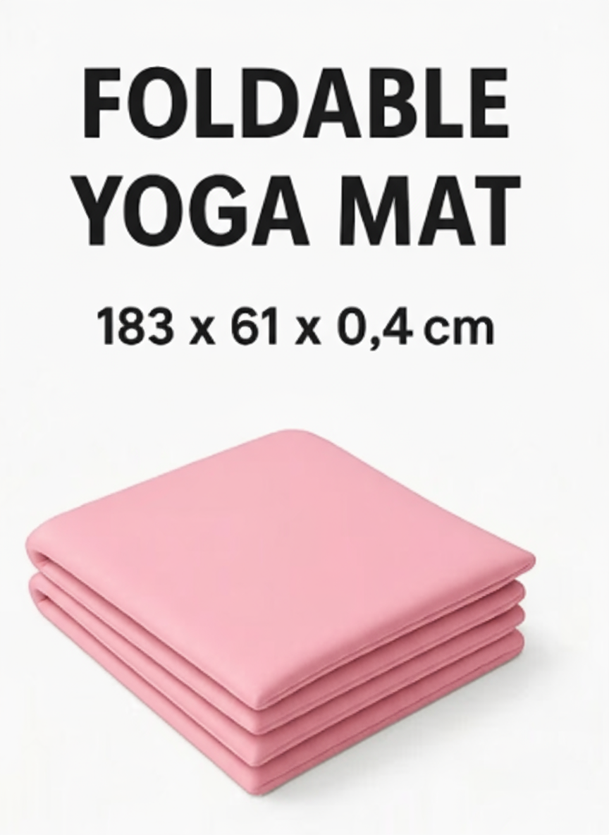 TPE Foldable Yoga Portable Mat Thickened Non-slip Fitness Home Mat - Ideal for Yoga, Pilates, Stretching & Floor Exercises