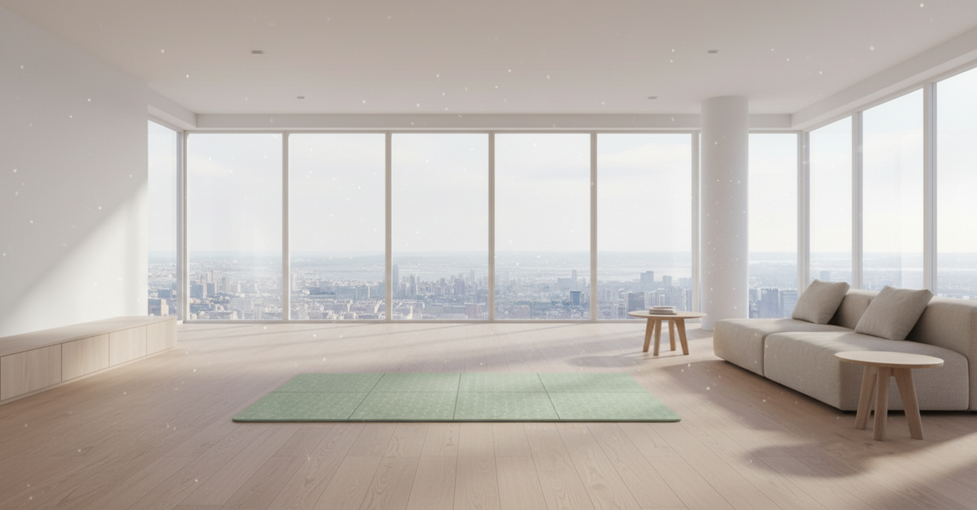 TPE Foldable Yoga Portable Mat Thickened Non-slip Fitness Home Mat - Ideal for Yoga, Pilates, Stretching & Floor Exercises